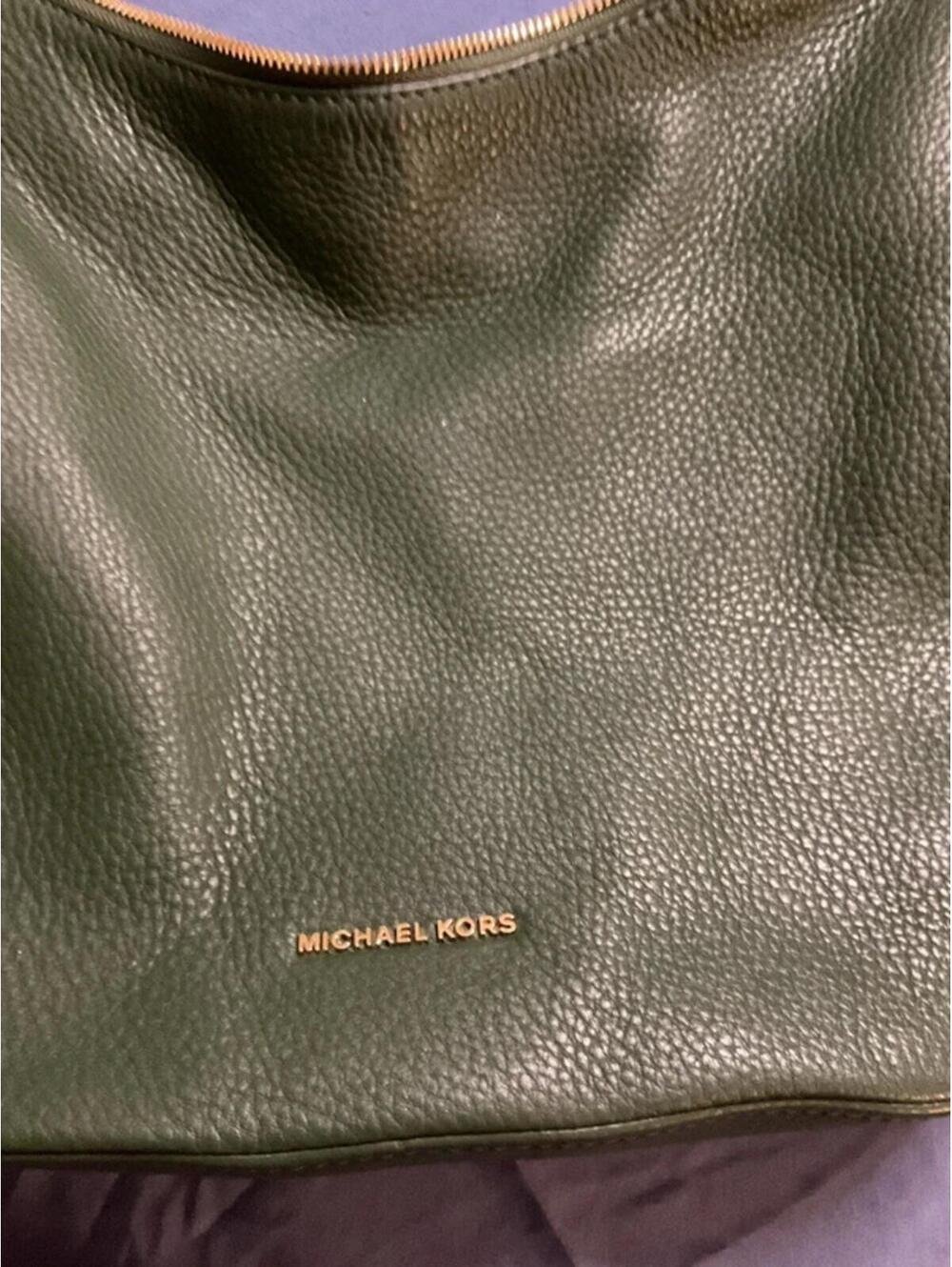 Michael Kors Emerald green Lupita large leather hobo bag - Picture 2 of 13